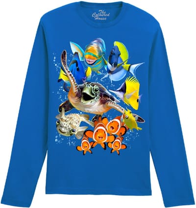 Vissen Schildpad Reef Selfie The Coloured House Longsleeve T-shirt XXL