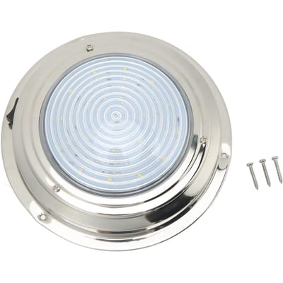 6.5in Boot LED Courtesy Licht 12VDC 18 LED Lampkralen 316 Roestvrij Staal voor Caravan RV Badkamer Hal Wit Licht white
