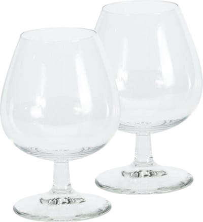 Excellent Houseware Cognac glazen - 12x stuks - glas - 350 ml - likeur glazen