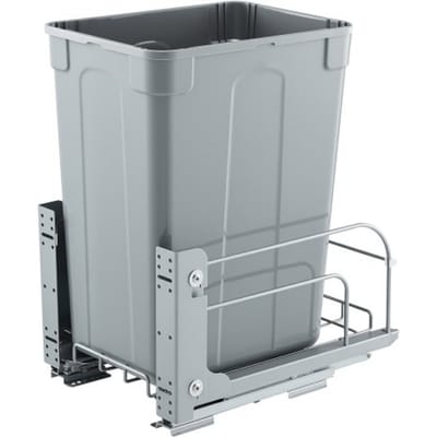 VEVOR 35 Qt uittrekbare afvalbak voor keukenkastjes, onderbouwafvalbak (draagvermogen 30 kg) met duurzaam metalen soft-close schuifsysteem en deurset, voor onderbouwgootsteen