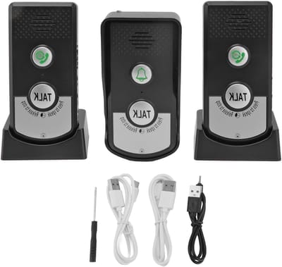 Draadloze Deurbel Intercom - Tweeweg Intercom Deurbel - Veilige Toegang Controleren - IP54 Waterdicht Ontwerp - 1000 M Bereik - Wit