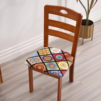 1 STUK Bedrukt Elastisch Eetkamerstoelhoes Stretch Zitkussenhoes Slipcovers Stoelhoezen voor Eetkamer Bruiloft Hotel Banket Kantoor 1PC gray