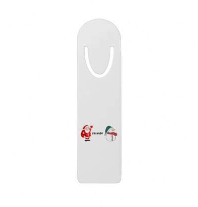 Hacebo® - Kerst sneeuwpop en kerstman met eigen naam metalen boekenlegger - Kerstmis - Kerst beker - winter - kerst - christmas - kerst cadeau Bladwijzer boekenleggers - 12.7 cm x 3.2cm