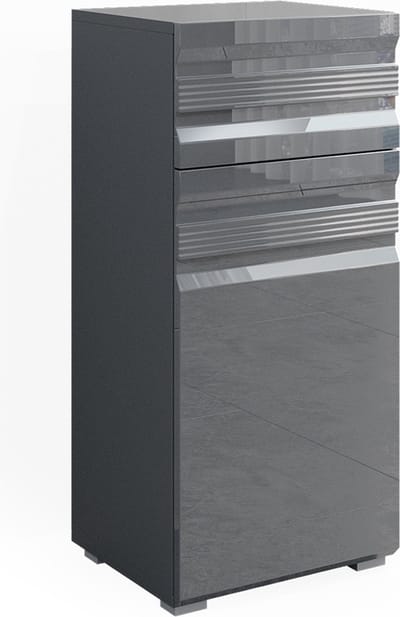 Vicco Fredd Halfhoge kast – 36.4 x 79 cm Antraciet Hoogglans