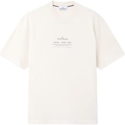Stone Island Logo Ronde Hals Korte Mouw T-shirt Unisex Tops L1S152100001S0285-V0093 L white