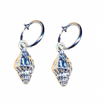 Klem oorbellen- Schelp- zilverkleur- geen gaatje- Charme Bijoux