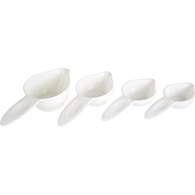 4-delige set Draagbare braille maatlepel beker Keuken Koken Bakken Gereedschap Accessoire white