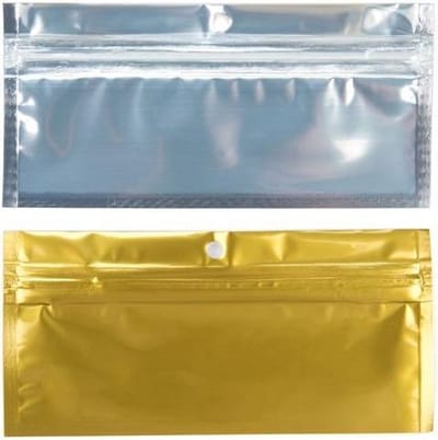 Gripzakken Transparant/Goud 5x5cm (100 stuks) | ziplock | gripzak | ziplock zakken | ziplock zakjes