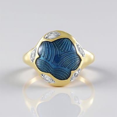 Cavill - Zilveren ring met 5 Cambodjaanse rondgeslepen zirkonen 0 225 ct - 925 Sterling zilver verguld - Elegante damesring 21x19 mm