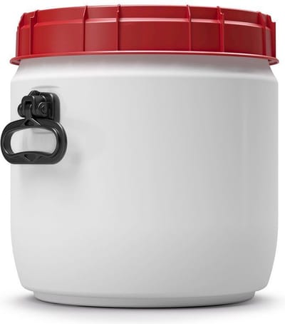 26 liter Voerton wit - Handgrepen - UN-gecertificeerd - Schroefdeksel