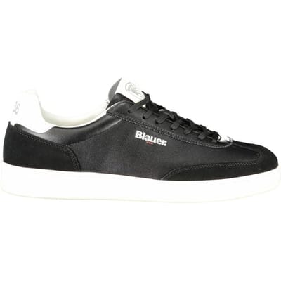 Blauer Zwarte Polyurethaan Heren Sneaker