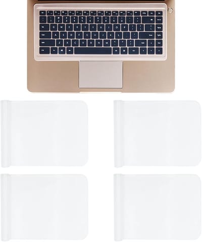Set van 4 Universele Toetsenbordhoezen, 36.5 x 13.5 cm, Transparante Siliconen Bescherming, Ultra Dunne Waterdichte Toetsenbordcover voor Laptop en Computer