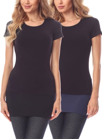 Merry Style Damesverlengband voor overhemden T-shirts – XS - Zwart/margablauw (2st.) - MS-MS10-202-BB