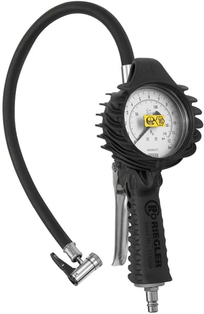 Riegler standaard-handbandenspanningsmeter HS Mano Ø 80 mm geijkt 0 - 12 bar draaibaar - 136783