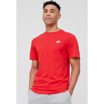 Nike Sportswear T-shirt Club in rood