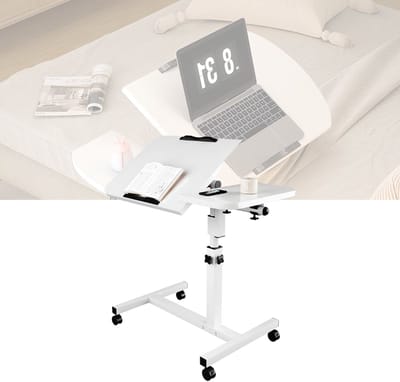 CLVP® Laptoptafel op Wielen - Bedtafeltje - Bijzettafel