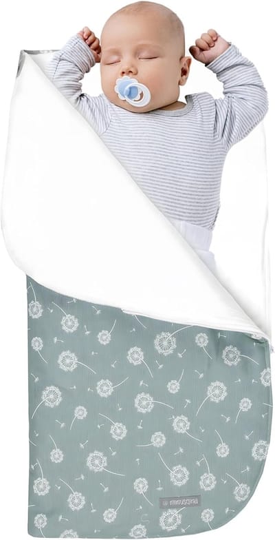 Baby Voetenzak - Deken Baby - Warm Houden - 2-in-1 Ontwerp - 93 x 93 cm - Paardenbloem Munt