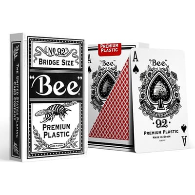 Cartes à jouer Bee Xiaomifeng Suohua Guandan Dou Dizhu, Cartes de Bridge en Plastique, Cartes Étroites, Imperméables et Durables, Importées, Rouge