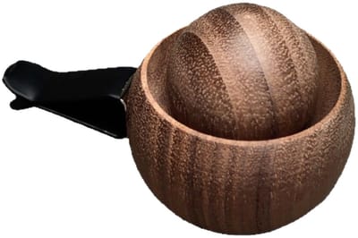Massief Houten Eivormige Diffuser Geschikt voor Auto Luchtroosters - Etherische Olie Diffuser (Geen Oliën Inbegrepen), Houtgeur Diffuser, Compact, Past op de Meeste Voertuigroosters, Auto Accessoire