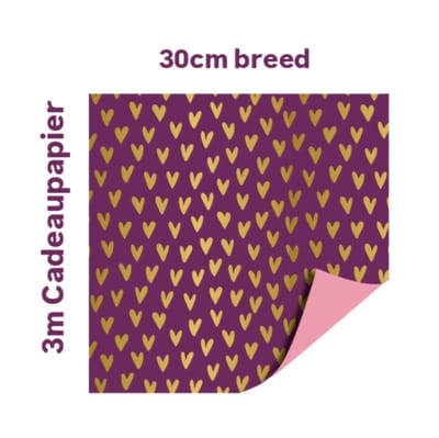 3m Cadeaupapier Lots of Lve - Valentijn - liefde - hartjes - liefde - hartjes - inpakken valentijn - Valentijnsdag - trouwen - huwelijk