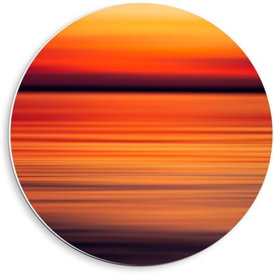 Forex Wandcirkel - Zonsondergang - 40x40cm Foto op Wandcirkel (met ophangsysteem)