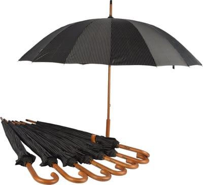 Paraplu 8 stuks - Ultieme Regenbescherming | set van 8 Paraplu’s met houten handvat | 16 Banen en Diameter 102cm