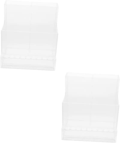 Opberg Rek - Boor Bits Houder - Nagel Kunst - Set van Twee - 10.3 x 19.4 cm - Transparant