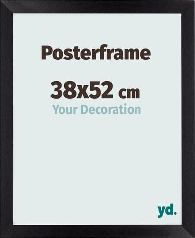 Your Decoration - Posterlijst 38x52 cm - MDF - Zwart Mat - Parma