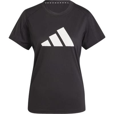Adidas Train Essentials Logo T-shirt Met Korte Mouwen Zwart M Vrouw