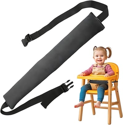 2 stuks Universal Baby Seat Strap, Universal Baby Seat Strap, Child Safety Strap, Child Safety Belt, City Belt, Seat Belt Clip, Suitable for Baby Bouncers, Chairs and Karters (Black)