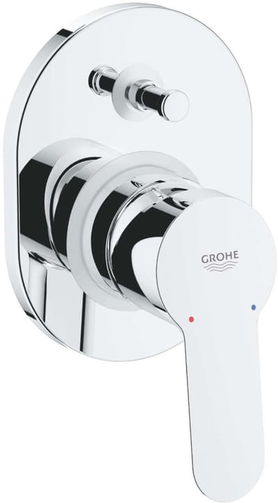 Grohe BauEdge - Inbouwkraan, voor 2 functies, met inbouwdeel, chroom 29039000