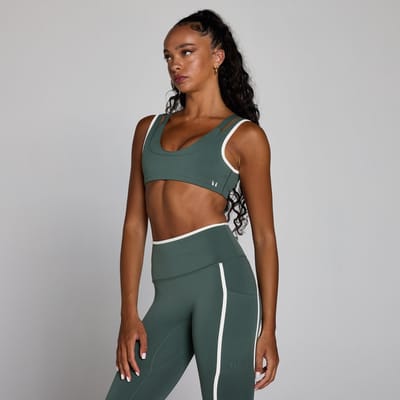 MP Dames Velocity Contrast Dubbele Laag Sport-bh - Wolkig Groen - XS