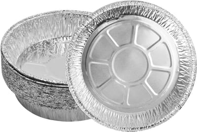 Set van 20 Wegwerp Aluminium Ronde Schalen voor Koken, Grillen en Stomen - 20 cm, Ideaal voor Feestjes en Picknicks