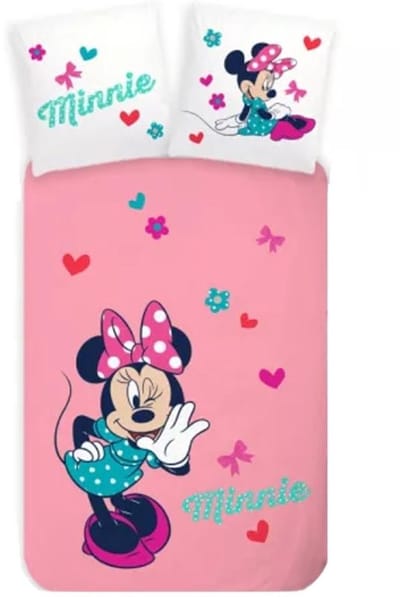 Roze Minnie Mouse Dekbedovertrek Whisper - 140 x 200 cm - Katoen - 70 x 90 cm
