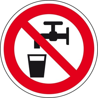 Geen drinkwater bord - kunststof 300 mm