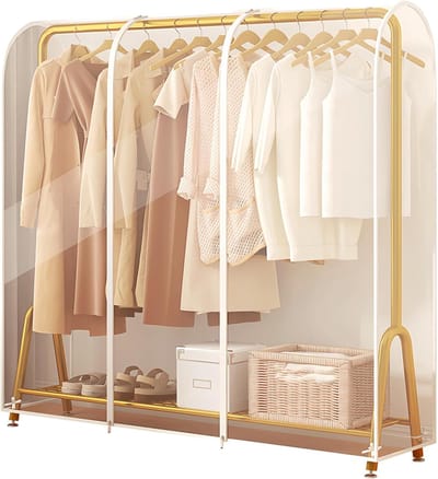 Dikke PEVA Kledinghoes voor Kledingstand, Translucent Stof- en Vochtbescherming, 100x50x150cm, Ideaal voor Kostuums, T-Shirts en Jassen