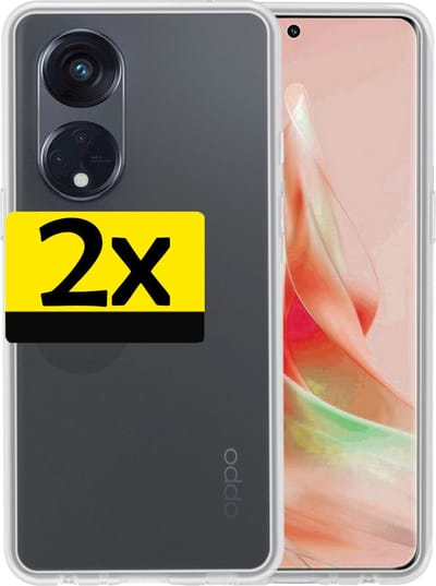 Hoesje - 2 Stuks - Geschikt voor OPPO Reno 8T 4G - Sterk & Shockproof - Case Siliconen - Back Cover - Telefoon Hoes - Telefoonhoesjes - Transparant
