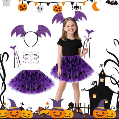 Griezelig Heksen Kostuum voor Meisjes - Halloween, Carnaval en Cosplay Feestoutfit voor Kinderen