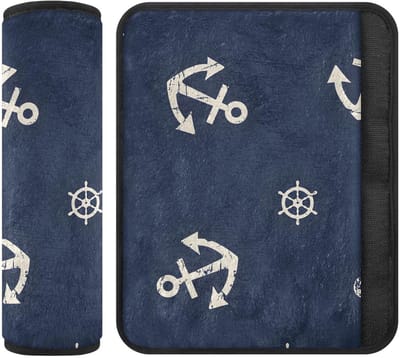 Gordelbeschermers - Schouderkussens Gordel - Comfortabel Reizen - Verstelbare Klittenband - Medium - Marineblauw