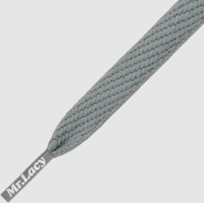 Mr. Lacy - Schoenveters - Veters - Sneakerveters  - Flatties - Plat - Donker Grijs - Veterlengte 130 cm – Breedte 10 mm