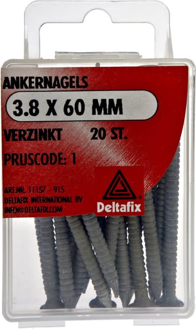 Deltafix ankernagels verzinkt 3.8 x 60 mm 20 st.