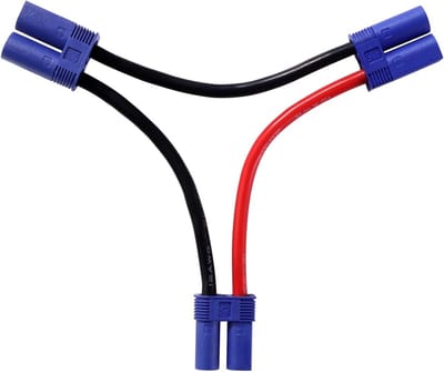 EC5 Serieel Batterijaansluitkabel 1 Vrouwelijk naar 2 Mannelijk 12AWG voor Lipo Accu