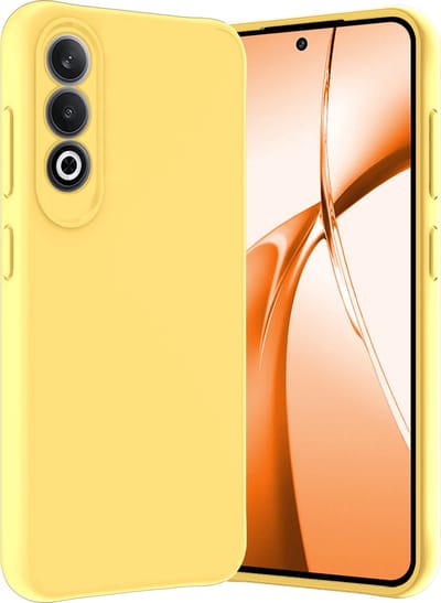 Hoes - Geschikt voor OnePlus Nord CE4 - Sterk & Shockproof - Hoesje Cover - Siliconen Case - Geel