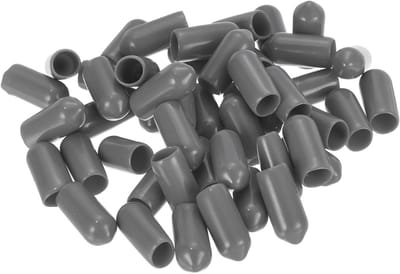 50 Stuks Rubberen Afsluitdoppen 6mm voor Buis, Schroef en Meubelpoten - Beschermdoppen Zwart