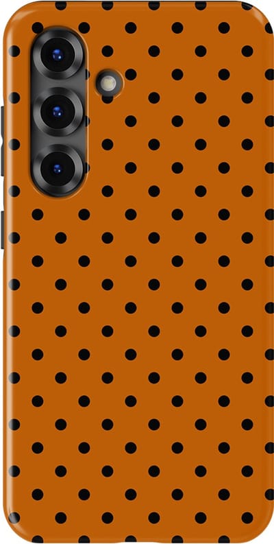 Polka Dots Hoesje Samsung Galaxy S25 FE | Geschikt Voor Mag | Stippen Design Backcover Samsung Galaxy S25 FE Pumpkin Dots