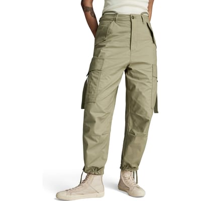 G-Star Cargo Cropped Drawcord Pant Ensis Green Größe: W23 | Cargohosen Outlet | Damen | Grün