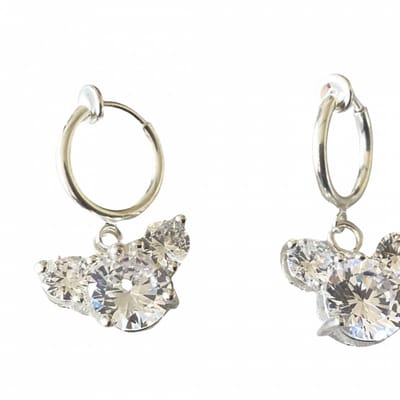 Klem oorbellen- Mouse -Zilverkleur- geen gaatje- Charme Bijoux
