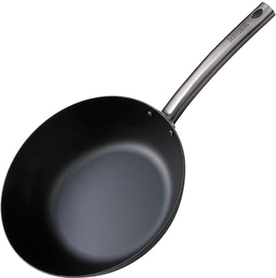 Wok Carbon Steel 28 cm - Duurzaam en Gezond Keukengerei