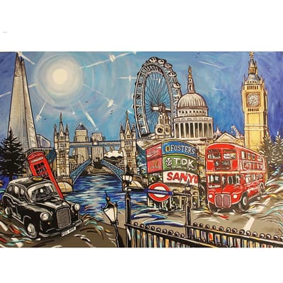 5D DIY Diamond schilderij rivieroever bus borduurwerk mozaïek kruissteek strass decor 20X30CM gray