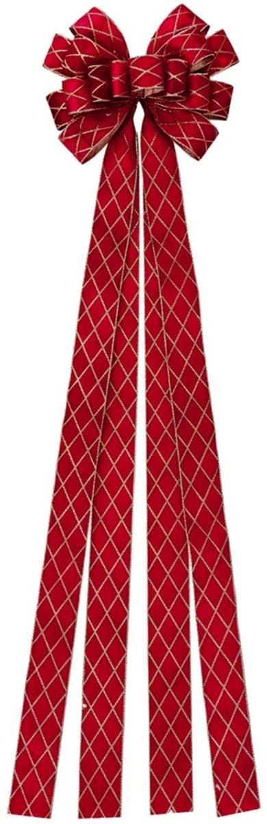 Home & Styling Kerstdecoratie/Kerststrik - 130x33cm - Rood